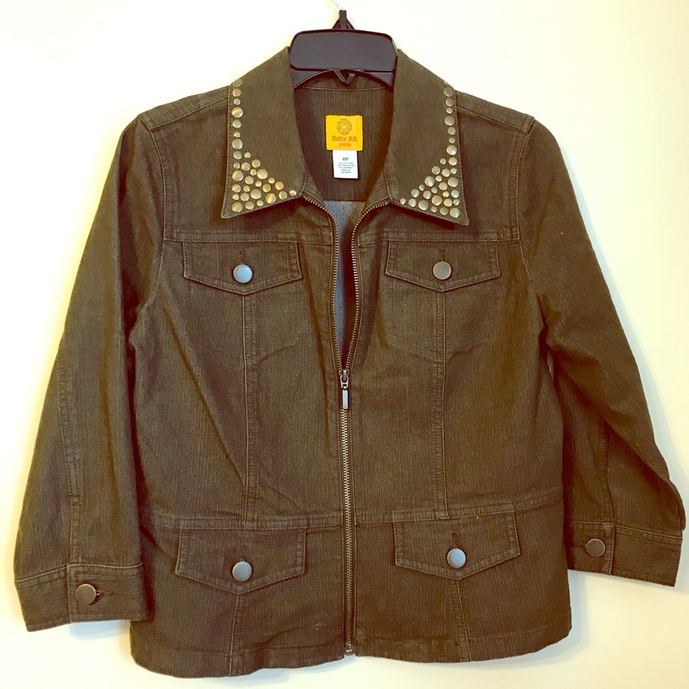 Green ruby rd. Denim jacket